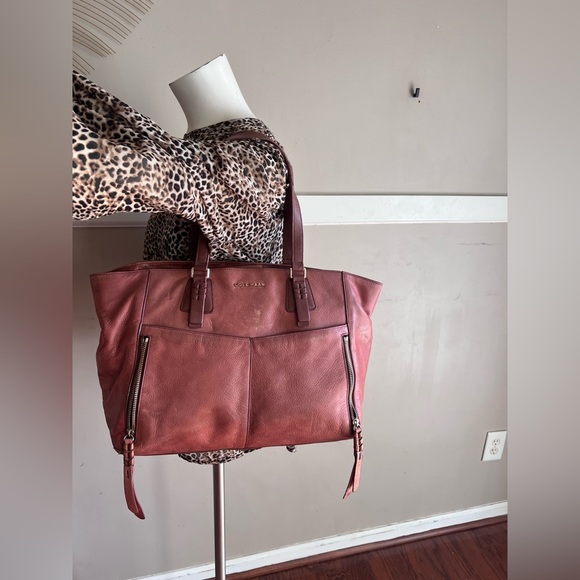 Cole Haan Women's Rose Leather Tote - Picture 7 of 9